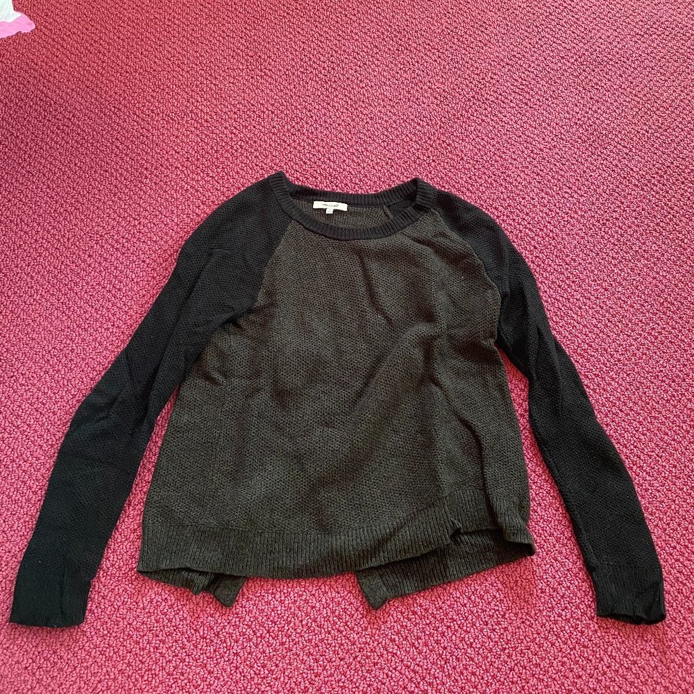 Madewell Cross Back Color Block Sweater